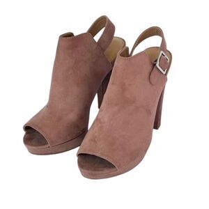 Report’s Libbie Booties Slingback Suede Women’s shoes Rose Colored. Size 8